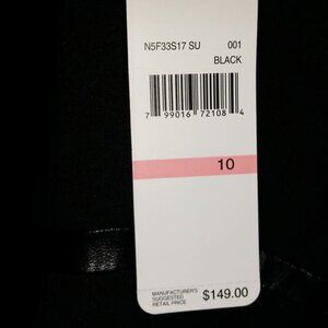 Black Dress trimmed in leather by Laundry